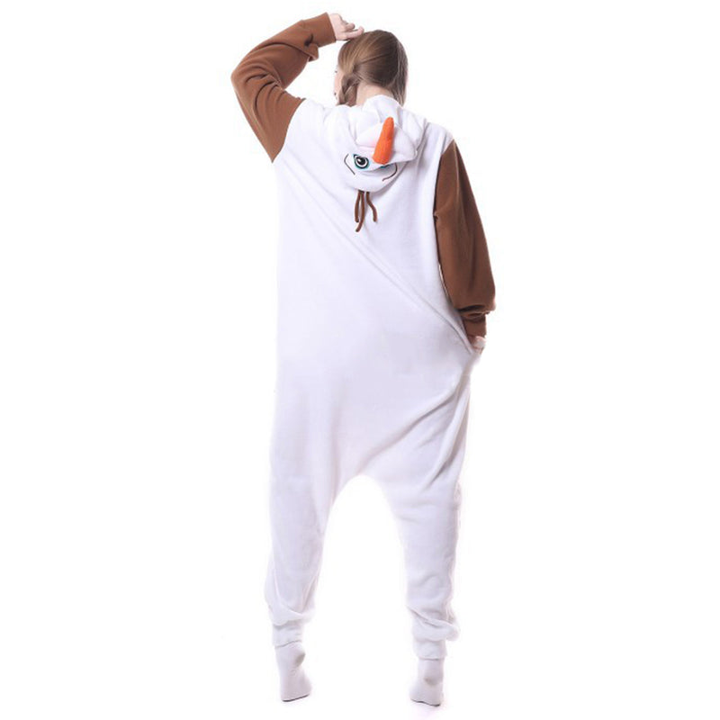 In stock Anime OLAF Traje Pijama Adult Onesie doll Cosplay Traje Macac the Winter Sleepwear Christmas of the animated designs Fancy dress clothes