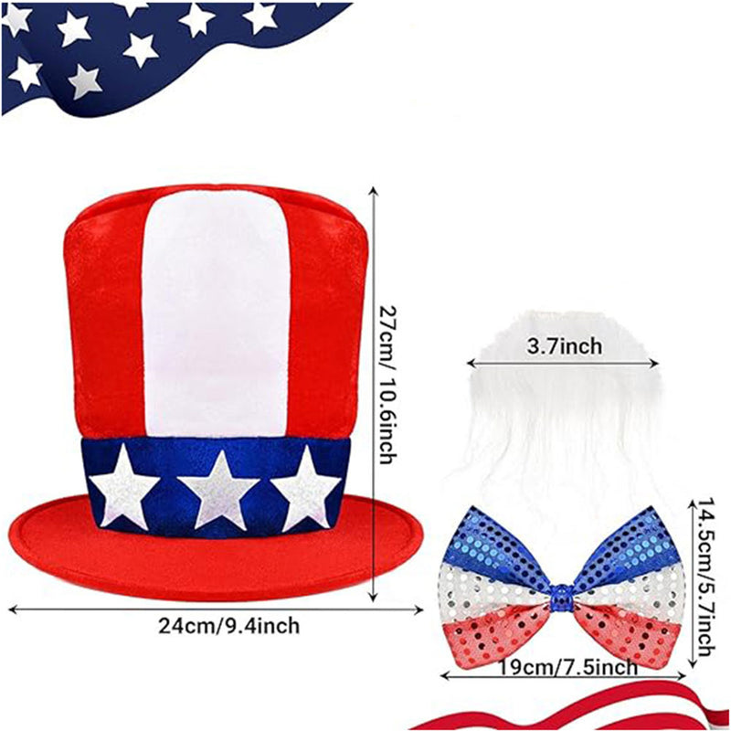 Independence Day Uncle Sam Sequin Halloween Carnival Costume Accessories