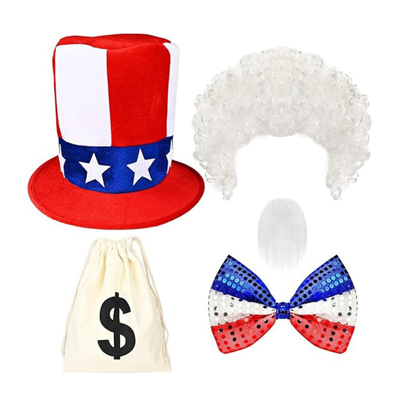 Independence Day Uncle Sam Sequin Halloween Carnival Costume Accessories