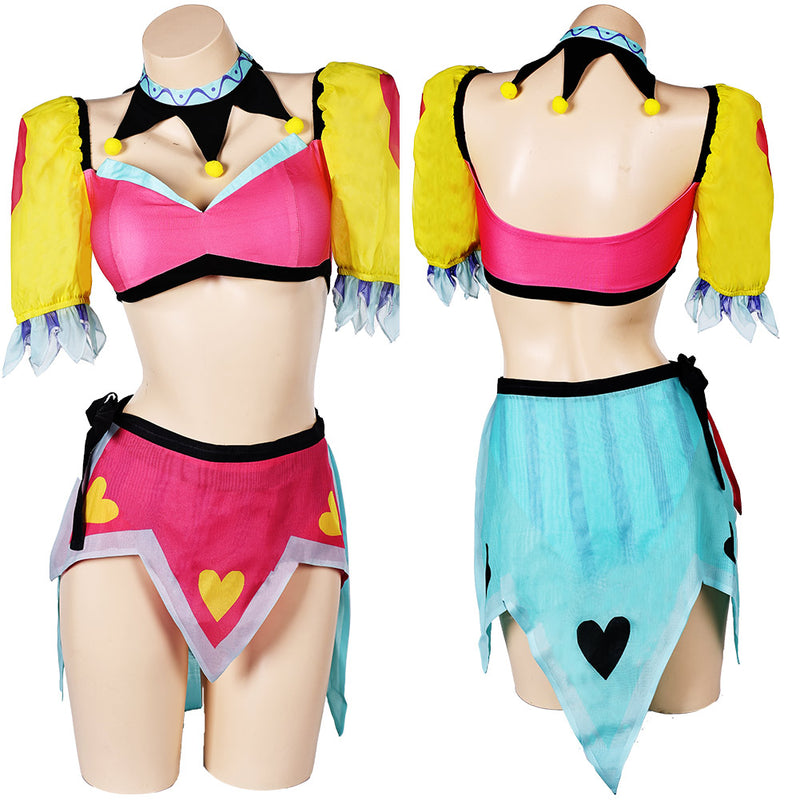 Interesting Cosplay Costume Outfits Halloween Carnival Suit Fizzarolli Helluva Boss swimsuit clown