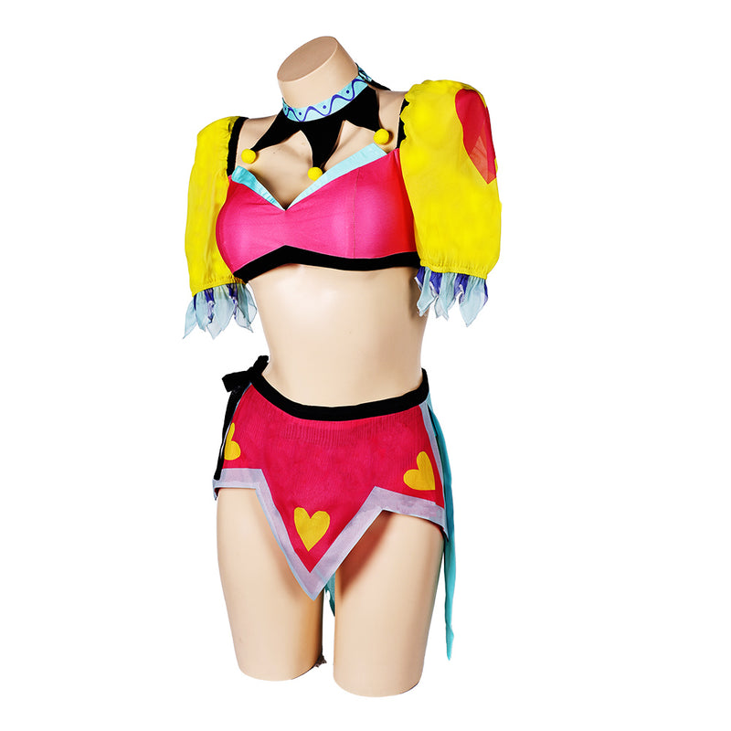 Interesting Cosplay Costume Outfits Halloween Carnival Suit Fizzarolli Helluva Boss swimsuit clown