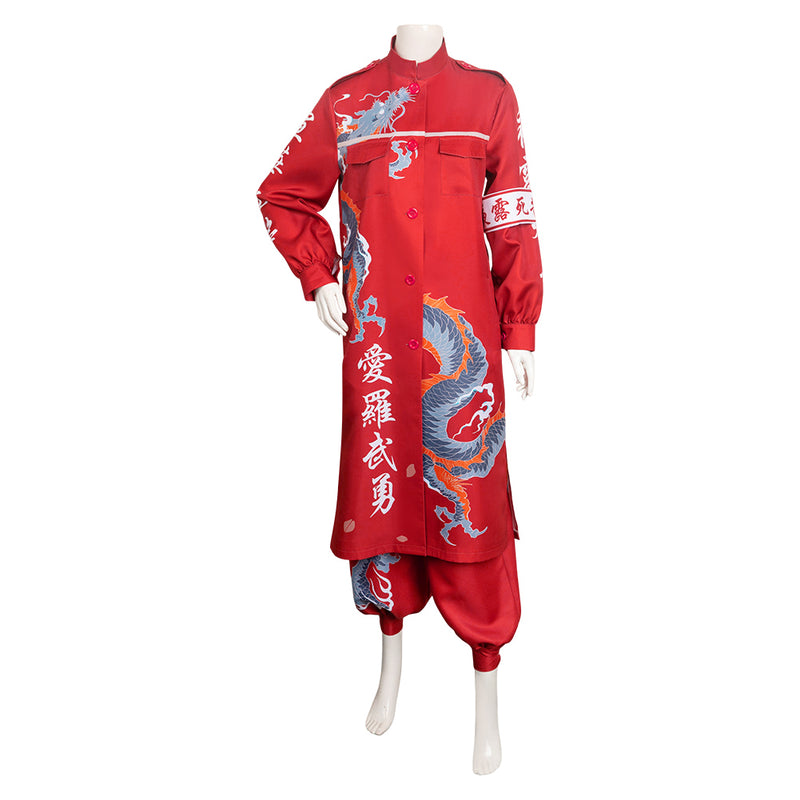 japan Bosozoku Kimono Cosplay Costume Red Coat Japanese Uniform Pants Outfits Halloween Carnival Disguise Roleplay Suit coat to kkou fuku