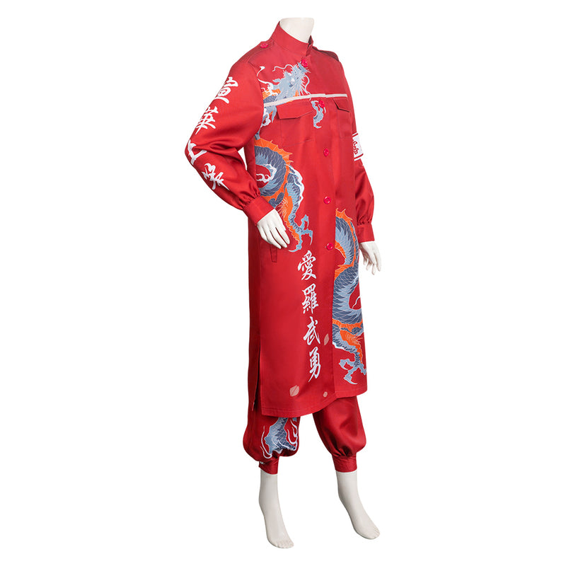 japan Bosozoku Kimono Cosplay Costume Red Coat Japanese Uniform Pants Outfits Halloween Carnival Disguise Roleplay Suit coat to kkou fuku