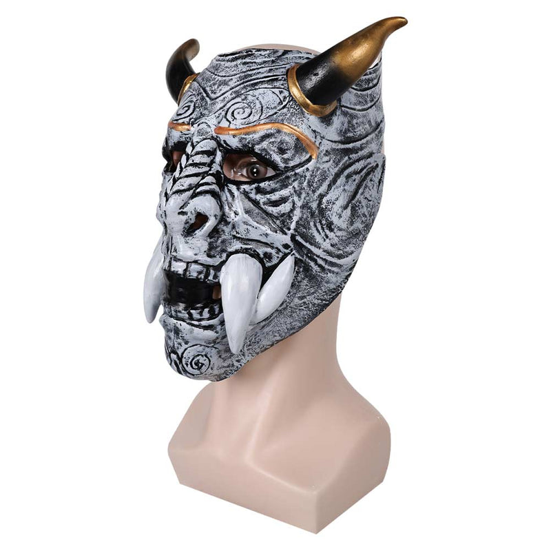 Japanese devil face Mask Cosplay Latex Masks Helmet Masquerade Halloween Party Costume Props costume Hannya mask