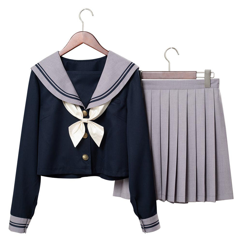 Japanese Sailor Suit Cosplay Long Sleeve JK Uniform College School Girls Students Skirt Outfits Costume