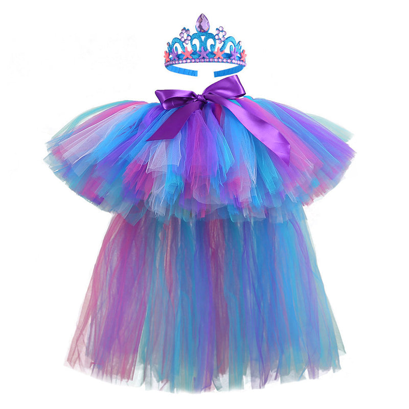 Kid Girl  party dress Headband Cosplay Costume Outfits Halloween Carnival Suit