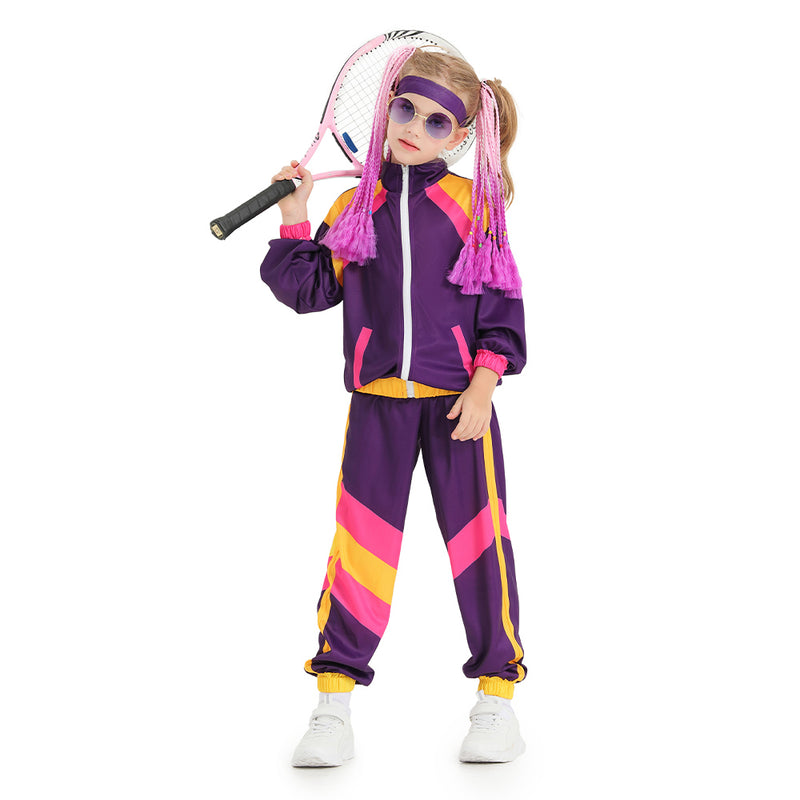 Kids  Retro Vintage hip-hop disco Dance Cosplay Costume Outfits Halloween Carnival Suit