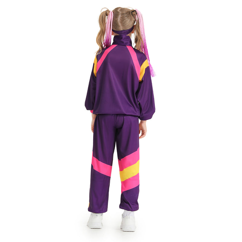 Kids  Retro Vintage hip-hop disco Dance Cosplay Costume Outfits Halloween Carnival Suit