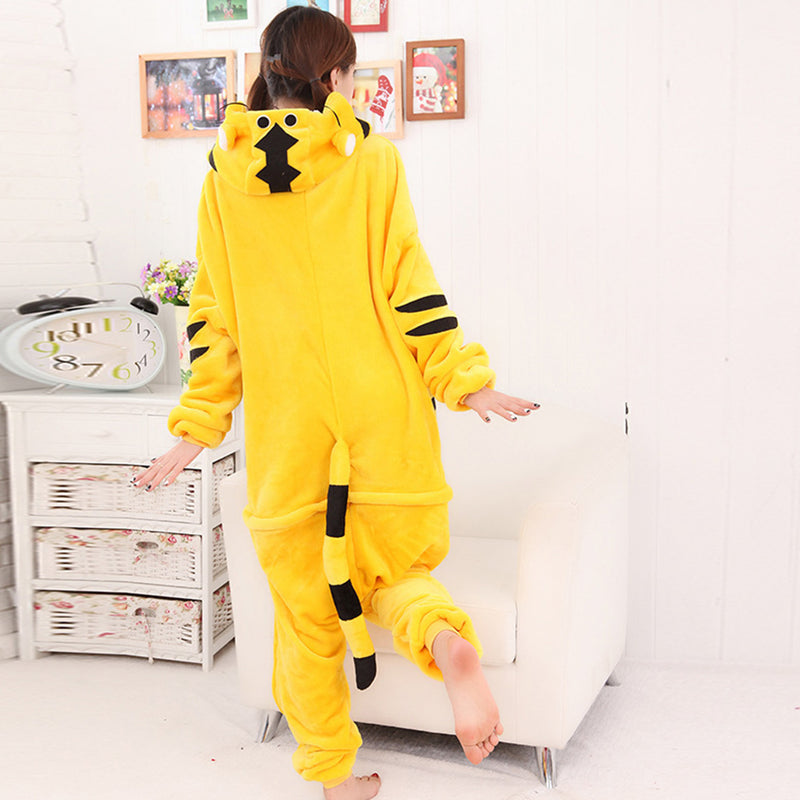 Kids  Sleepwear Cute Tiger Flannel Pajamas Sets Long Sleeve Animal Pajamas Children Pyjama Homewear