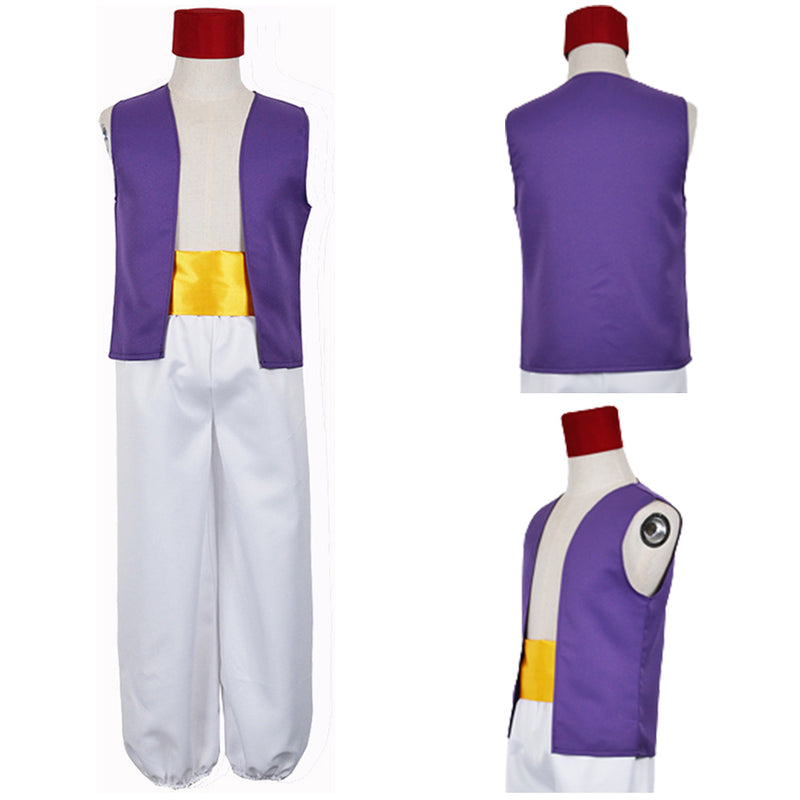 Kids Children Aladdin Prince Cosplay Costume Outfits Halloween Carnival Party Suit