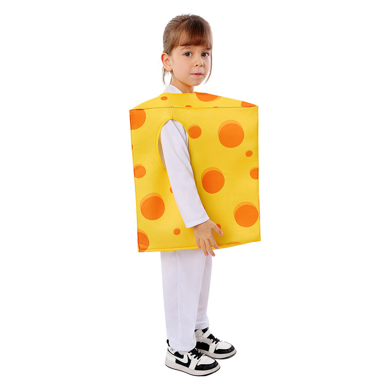 Kids Children Cheese Cosplay Costume Outfits Halloween Carnival Suit