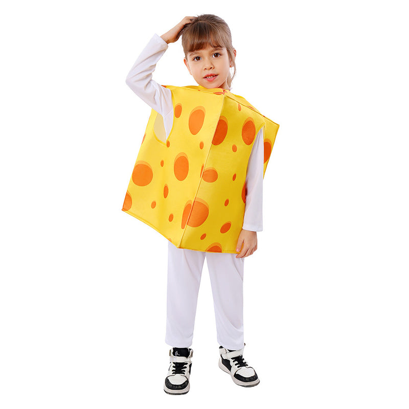 Kids Children Cheese Cosplay Costume Outfits Halloween Carnival Suit