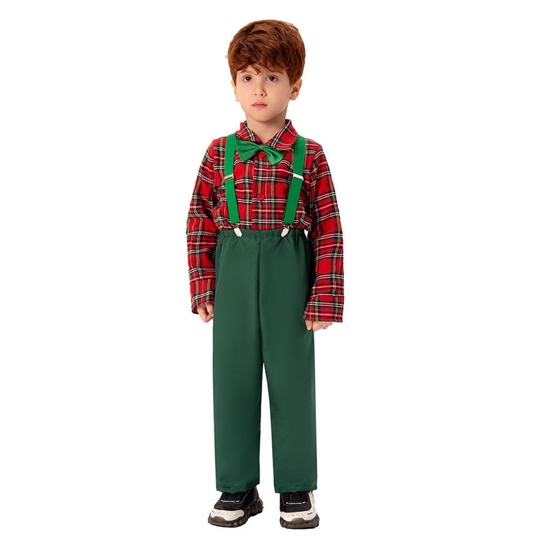 VeeGet Kids Children Christmas Scotland Cosplay Costume Outfits Christmas Carnival Suit BoysKidsCostume