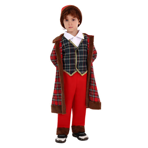 VeeGet Kids Children Christmas Scotland Costume Santa Clau Cosplay Costume Outfits Christmas Carnival Suit BoysKidsCostume