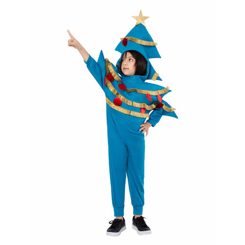 VeeGet Kids Children Christmas Tree Blue Cosplay Costume Outfits Christmas Carnival Suit BoysKidsCostume