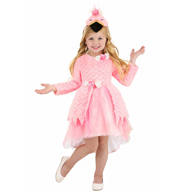 Kids Children flamingo Cosplay Costume Outfits Halloween Carnival Suit