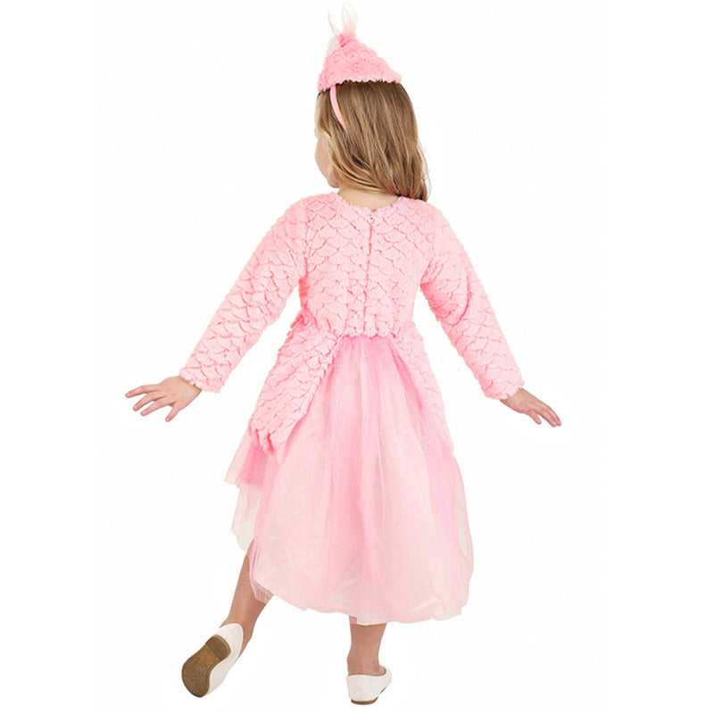 Kids Children flamingo Cosplay Costume Outfits Halloween Carnival Suit