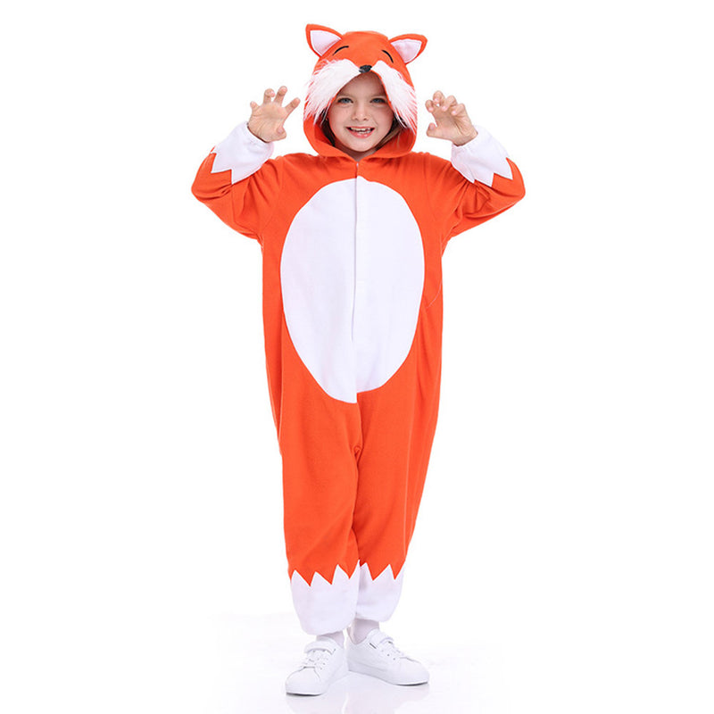 Kids Children FOX Jumpsuit Cosplay Costume Outfits Halloween Carnival Suit