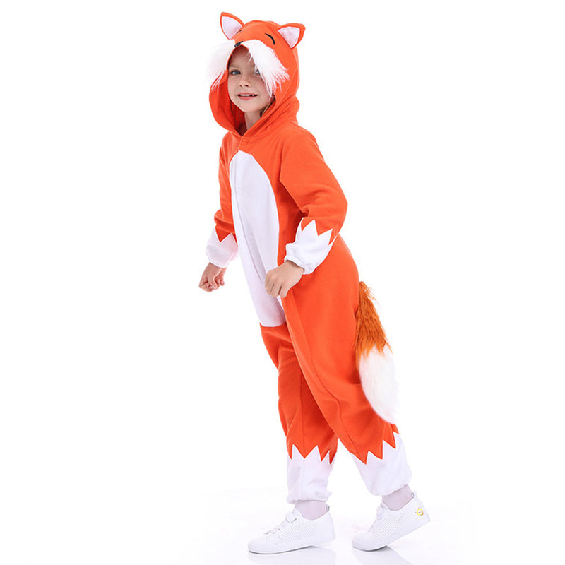 Kids Children FOX Jumpsuit Cosplay Costume Outfits Halloween Carnival Suit