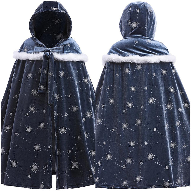 Kids children Frozen Elsa Cosplay Costume Cloak Outfits Halloween Carnival Suit