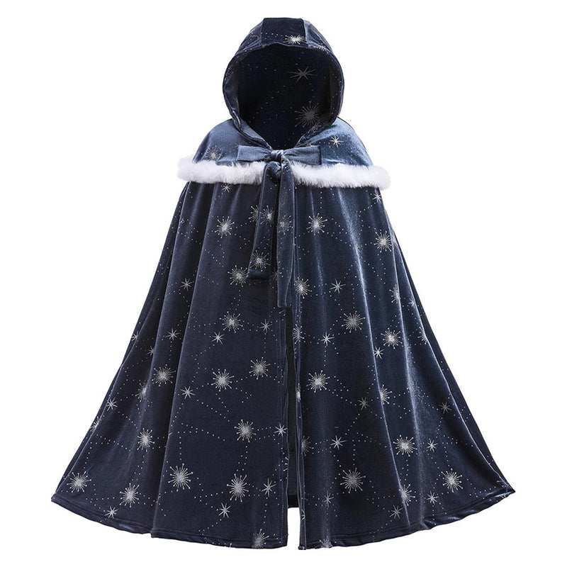 Kids children Frozen Elsa Cosplay Costume Cloak Outfits Halloween Carnival Suit