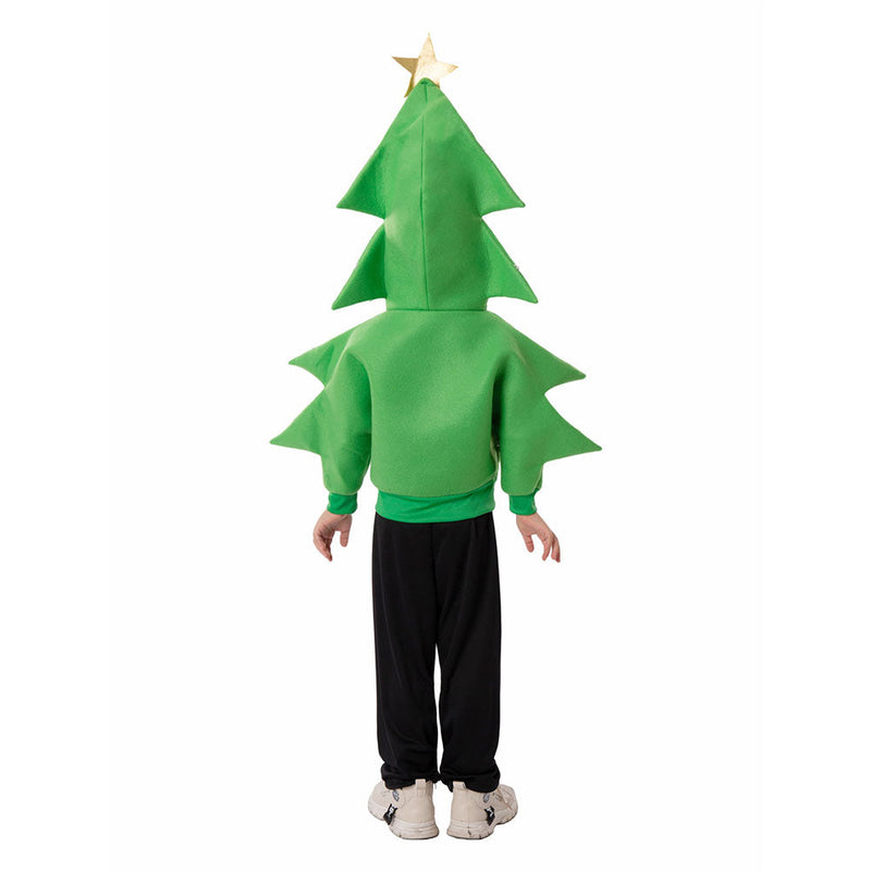 VeeGet Kids Children Green Jacket Outfits Christmas Tree Cosplay Costume Christmas Carnival Suit BoysKidsCostume