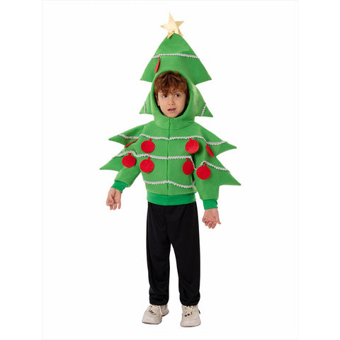 VeeGet Kids Children Green Jacket Outfits Christmas Tree Cosplay Costume Christmas Carnival Suit BoysKidsCostume