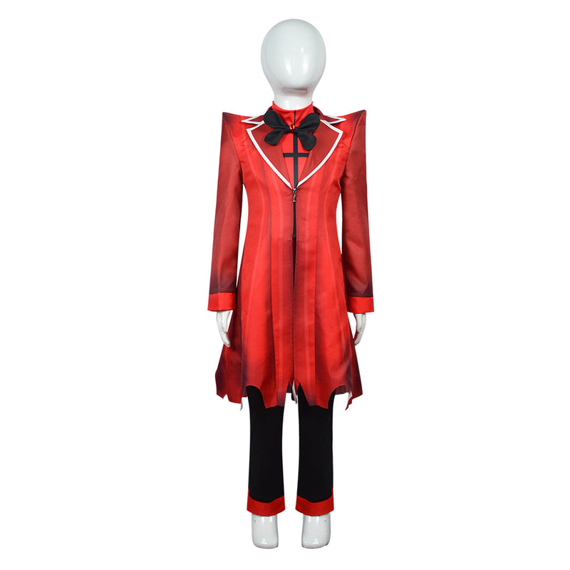 Kids Children Hazbin Hotel Alastor Cosplay Costume Outfits Halloween Carnival Suit