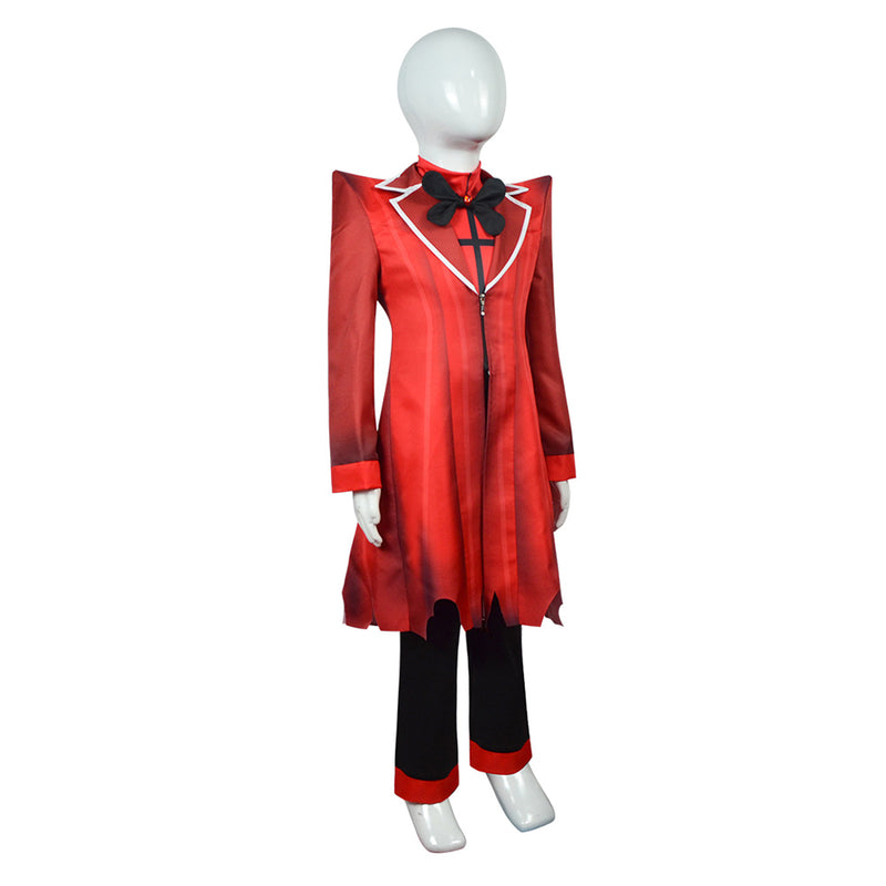 Kids Children Hazbin Hotel Alastor Cosplay Costume Outfits Halloween Carnival Suit