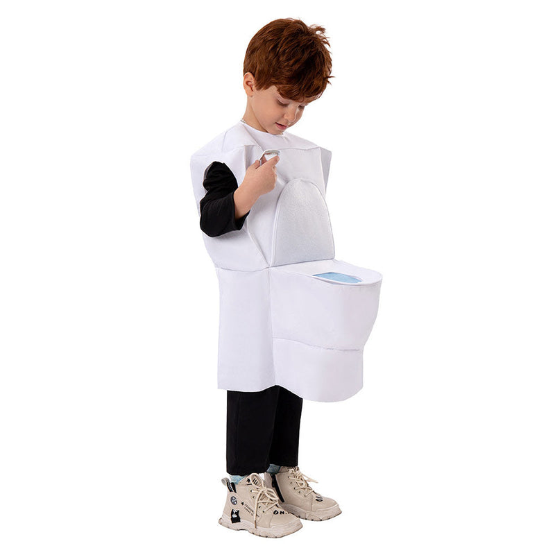 VeeGet Kids Children Horror Game Toilet man Cosplay Costume Outfits Halloween Carnival Suit