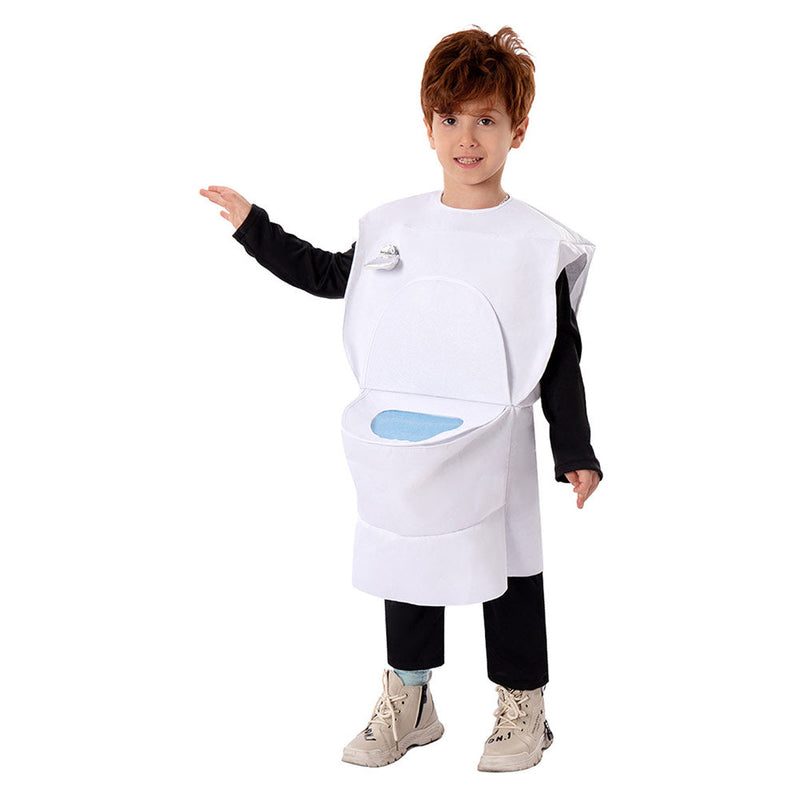 VeeGet Kids Children Horror Game Toilet man Cosplay Costume Outfits Halloween Carnival Suit BoysKidsCostume