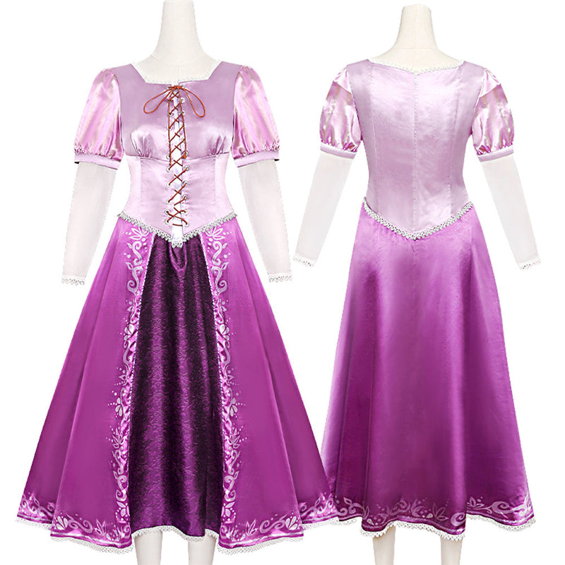 Kids Children Rapunzel Cosplay Costume Dress Outfits Halloween Carnival Suit