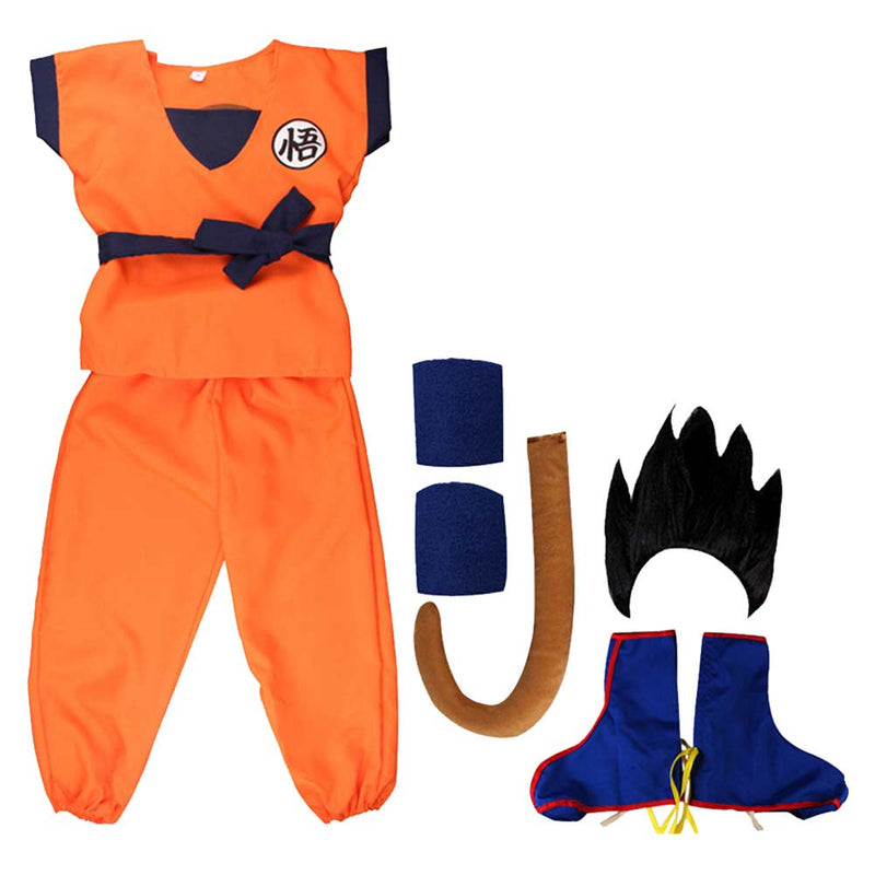 Kids Children Son Goku Cosplay Costume Outfits Halloween Carnival Suit