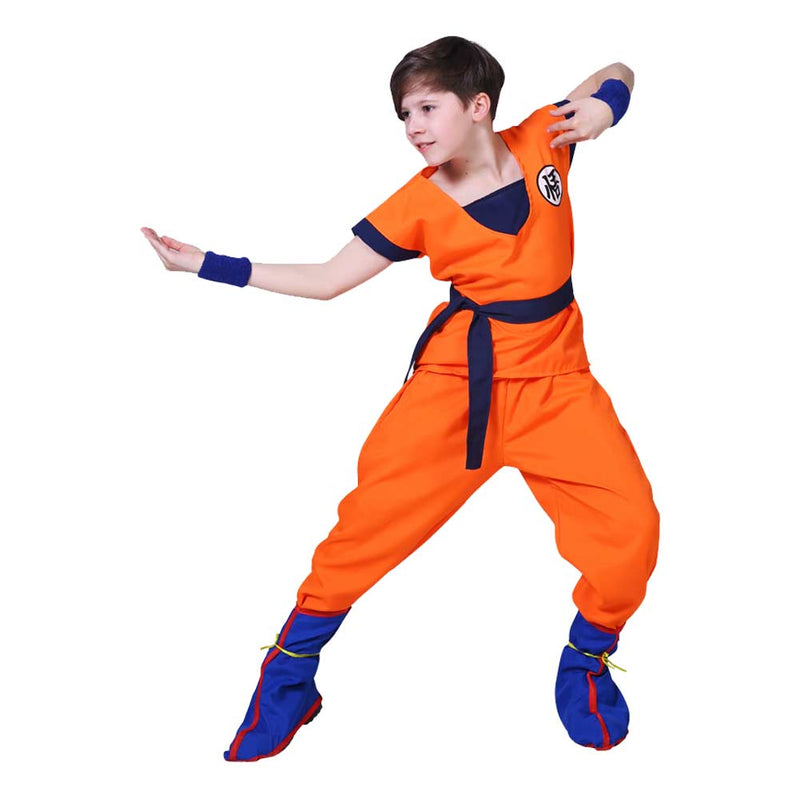 Kids Children Son Goku Cosplay Costume Outfits Halloween Carnival Suit