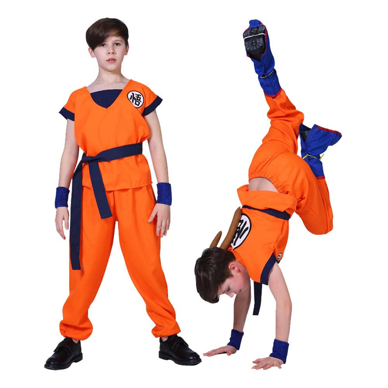 Kids Children Son Goku Cosplay Costume Outfits Halloween Carnival Suit