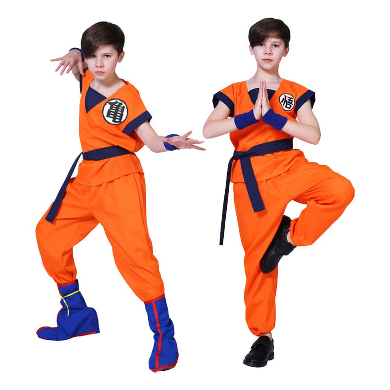 Kids Children Son Goku Cosplay Costume Outfits Halloween Carnival Suit