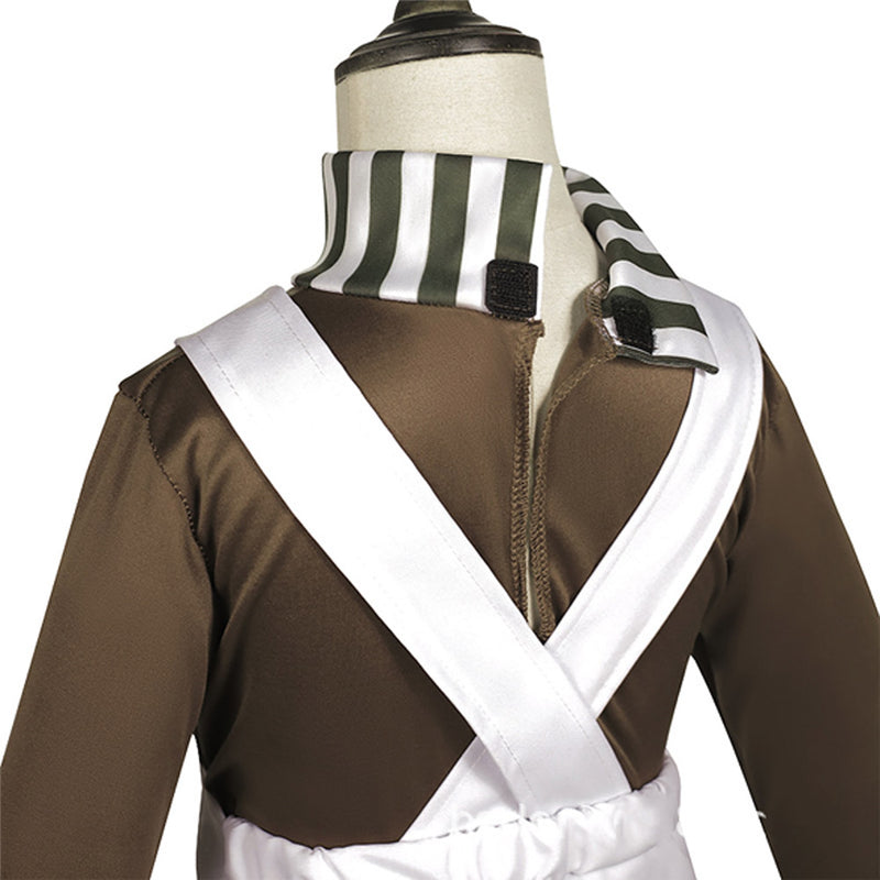 Kids Children Wonka - Oompa Cosplay Cosplay Costume Outfits Halloween Carnival Suit