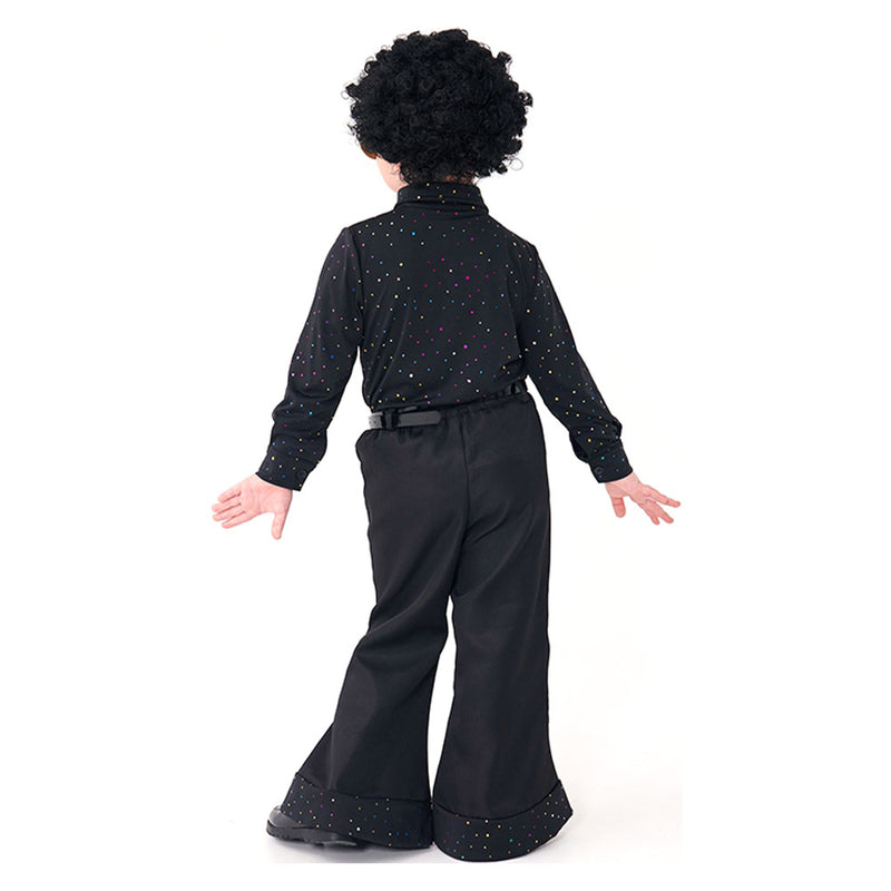 Kids Children‘s Retro American 70s Disco Sequin SingerCosplay Costume Outfits Halloween Carnival Suit