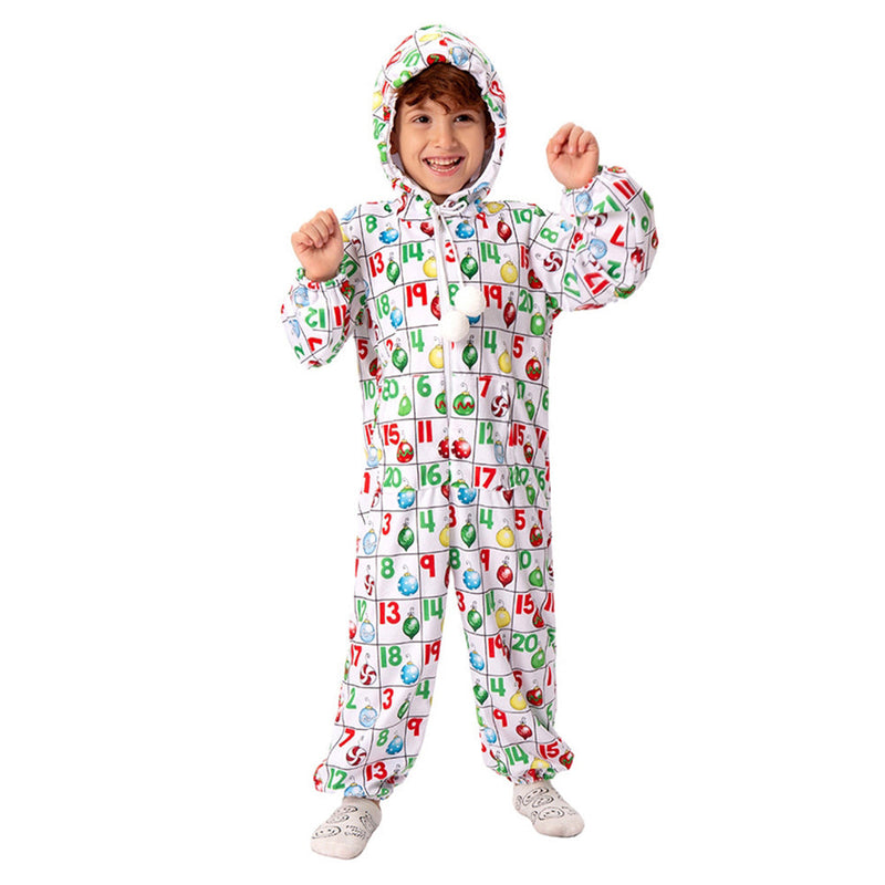 VeeGet Kids Christmas Printed Cosplay Costume Jumpsuit Outift Halloween Carnival Suit BoysKidsCostume