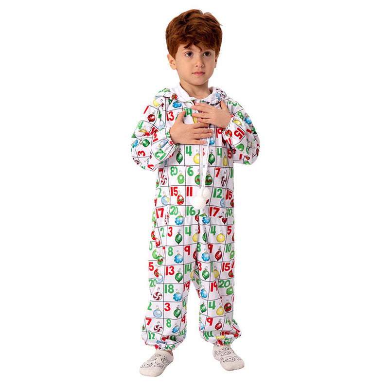 VeeGet Kids Christmas Printed Cosplay Costume Jumpsuit Outift Halloween Carnival Suit BoysKidsCostume