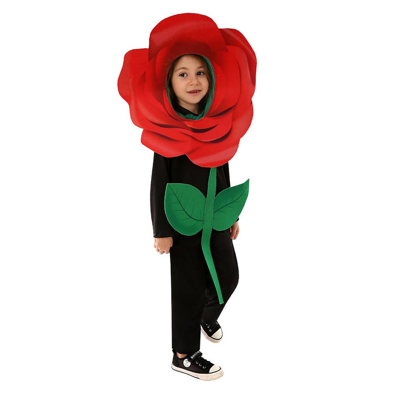 Kids Christmas rose  Plant Cosplay Costume Outfits Halloween Carnival Suit