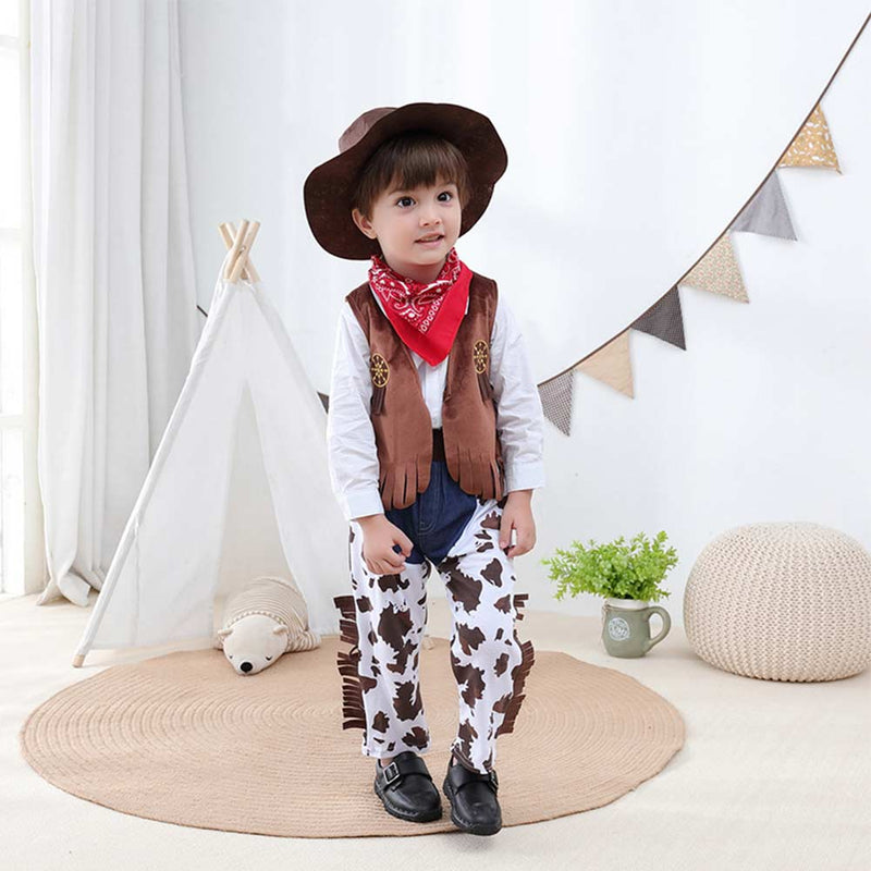 Kids Cowboy  Cosplay Costume Outfits Halloween Carnival Suit