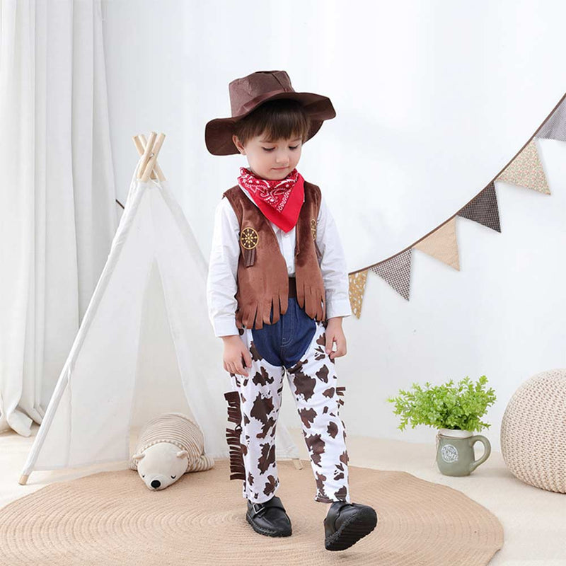 Kids Cowboy  Cosplay Costume Outfits Halloween Carnival Suit