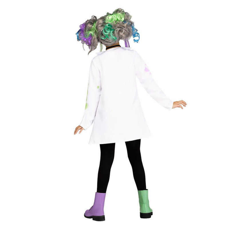 Kids Crazy Scientist Cosplay Costume Outfits Halloween Carnival Party Disguise Suit