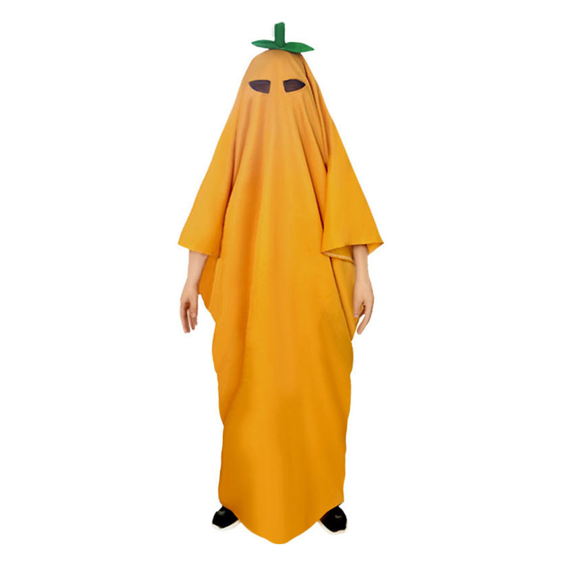 Adult/Kids Ghost Grimace Pumpkin Shawl Cloak Outfits Cosplay Costume Halloween Carnival Party Suit