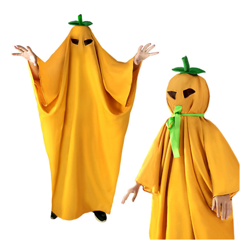 Adult/Kids Ghost Grimace Pumpkin Shawl Cloak Outfits Cosplay Costume Halloween Carnival Party Suit