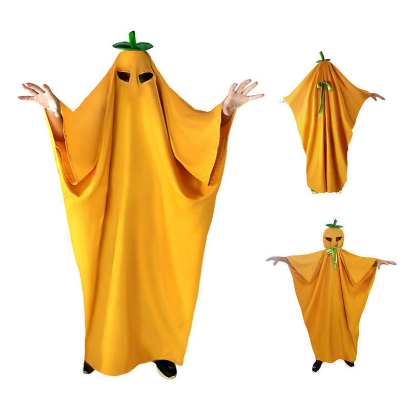 Adult/Kids Ghost Grimace Pumpkin Shawl Cloak Outfits Cosplay Costume Halloween Carnival Party Suit