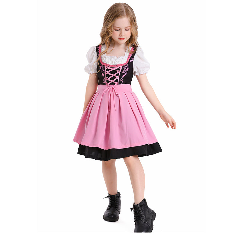 Kids Girls Beer Festival maid dress Cosplay Costume Outfits Halloween Carnival Suit