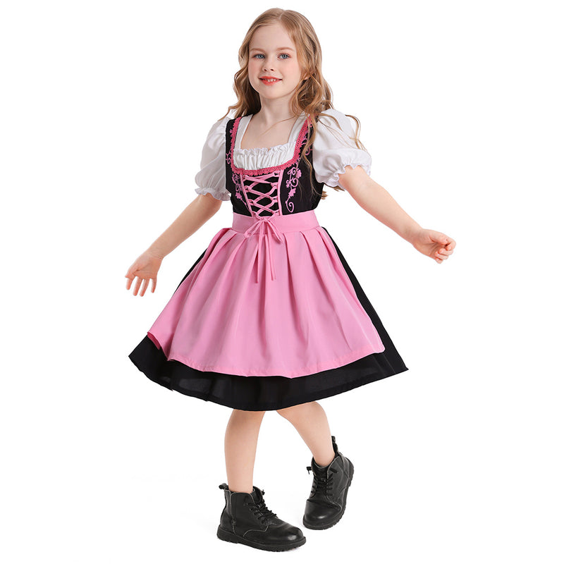 Kids Girls Beer Festival maid dress Cosplay Costume Outfits Halloween Carnival Suit