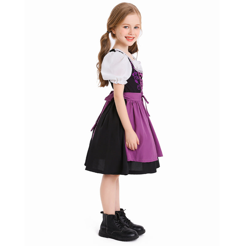 Kids Girls Beer Festival maid dress Cosplay Costume Outfits Halloween Carnival Suit